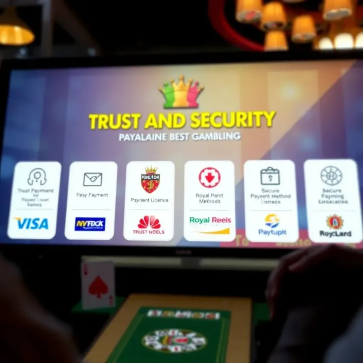 Secure payment methods and licensing icons symbolizing trust and safety in online gambling for Australian users