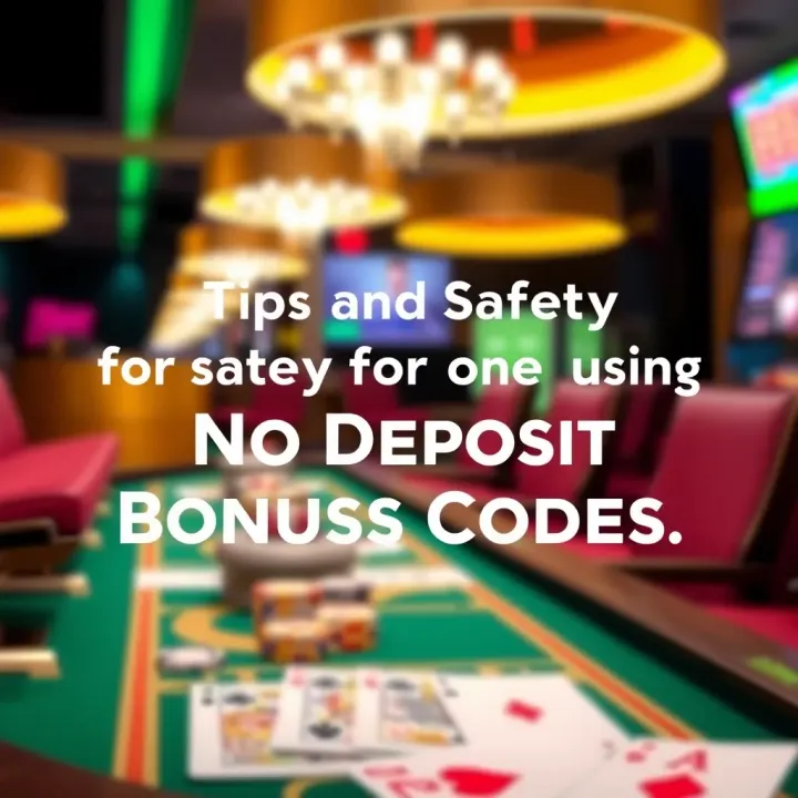 Graphic depicting tips and safety measures for using no deposit bonus codes effectively
