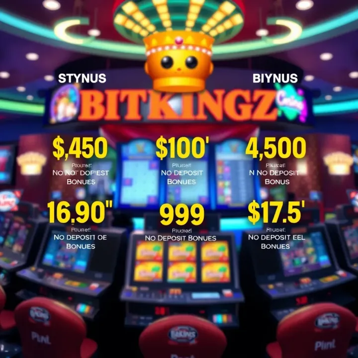 Illustration showing various types of no deposit bonuses available at Bitkingz Casino