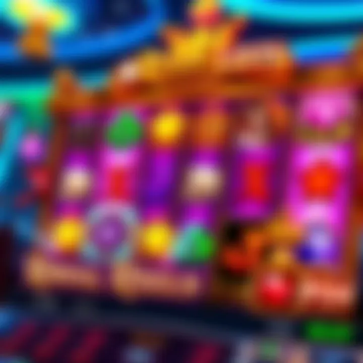 Royal Reels Slots Gameplay and Thematic Symbols Colorful Royal Reels slot machine interface showcasing various thematic symbols and gameplay features