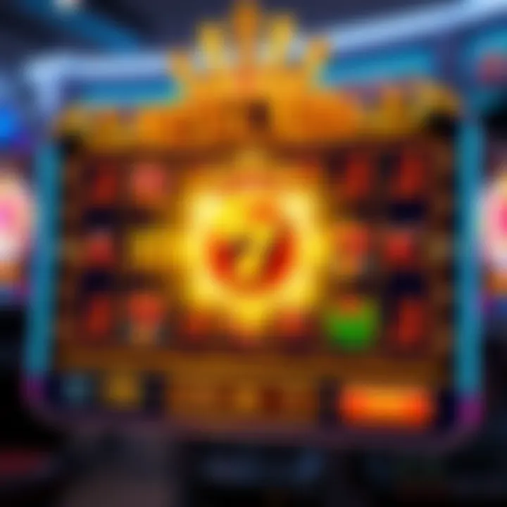 Bright casino slot interface highlighting bonus features and player engagement