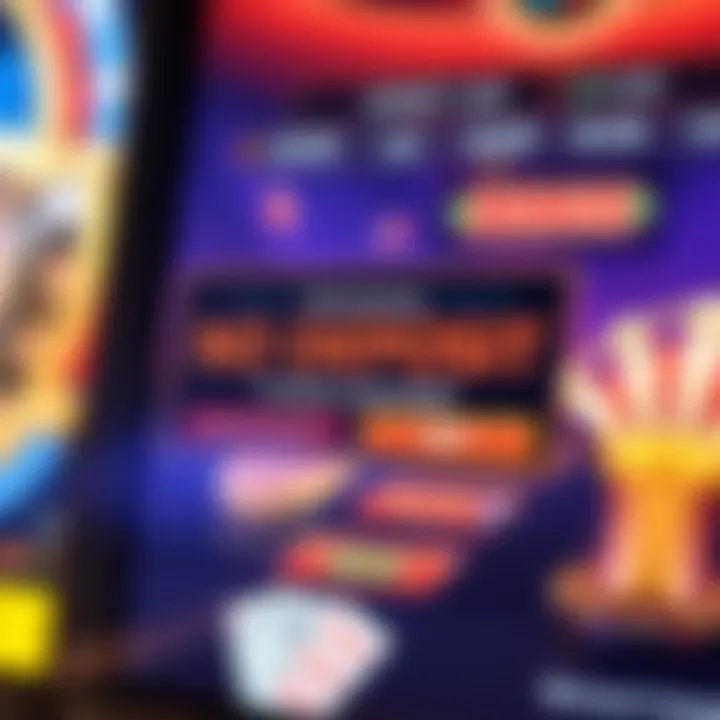 Digital Bonus Notification Showcasing No Deposit Casino Offer A digital bonus notification highlighting no deposit offer on a casino interface