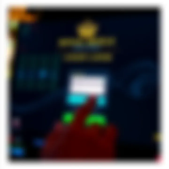 User entering secure login credentials on Royal Reels online pokies platform