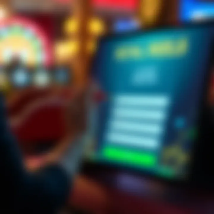 User creating an account by entering details on a digital casino registration form