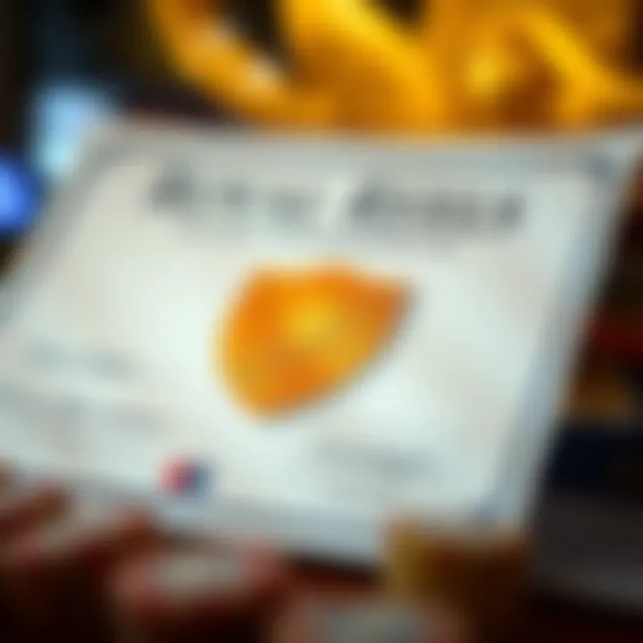 Illustration of a licensing certificate with a secure shield symbol representing player protection