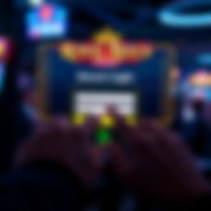 User entering credentials on a secure login page for an online pokies game