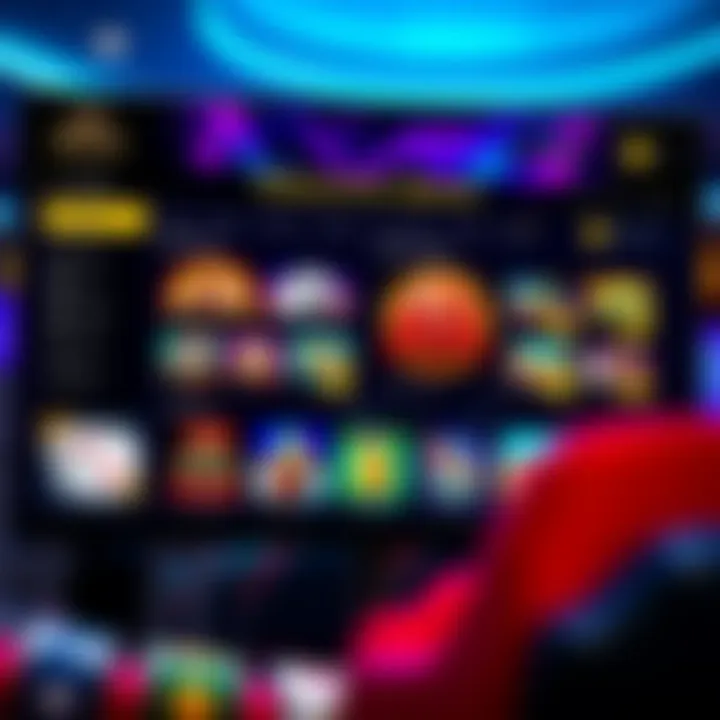 Illustration of a digital welcome dashboard with casino games and account features