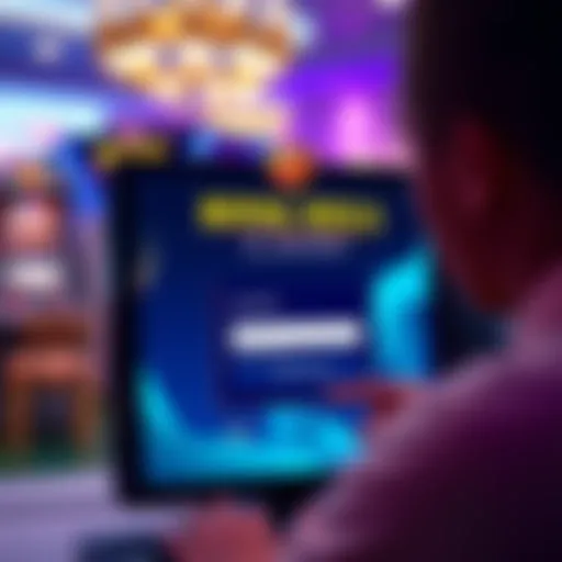 User entering credentials on a secure online casino login page