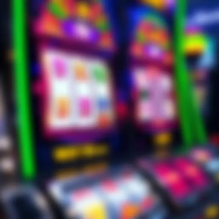 Colorful online pokies reels displaying winning combinations on a digital slot machine interface
