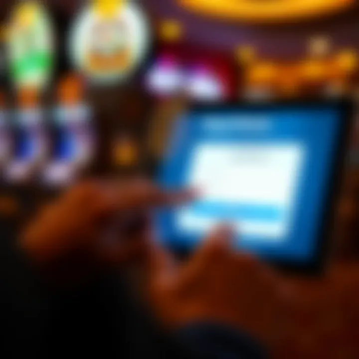 Accessing the Royal Reels Login Portal User entering credentials into a secure login interface on a digital device