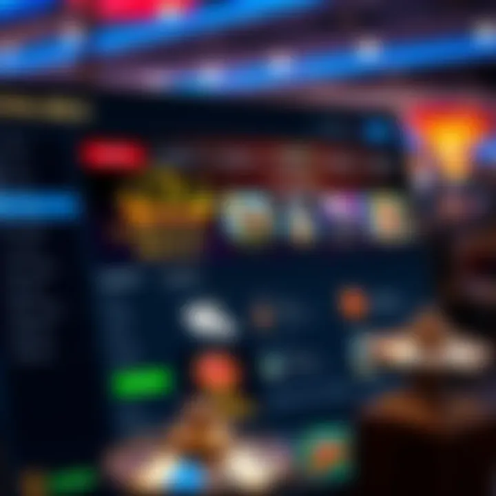 Navigating the Royal Reels Account and Game Selection Dashboard displaying account settings and gaming options on Royal Reels