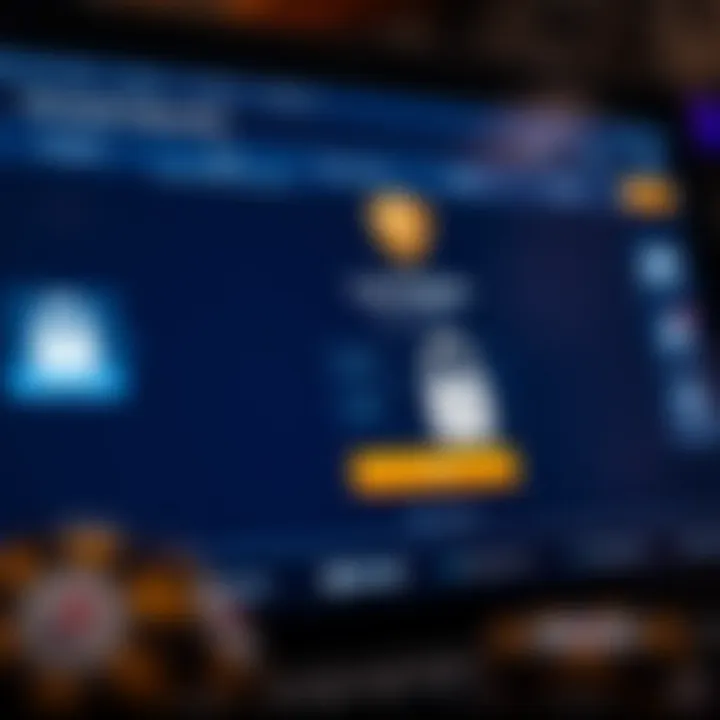 Secure account interface showing login credentials and security icons