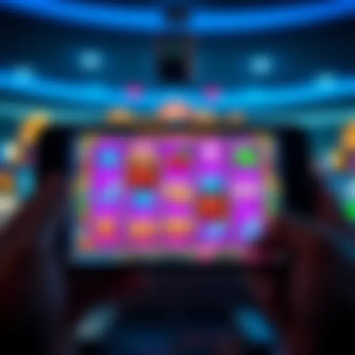 Royal Reels slot game interface on an Android device showing vibrant reels and symbols