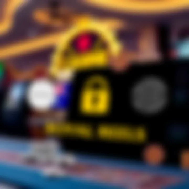 Illustration of secure payment methods and licensing icons representing trust and ease for Australian users on Royal Reels