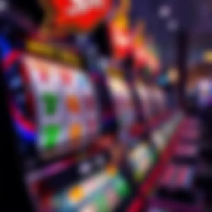 Colorful slot machine reels displaying various symbols in an Australian casino