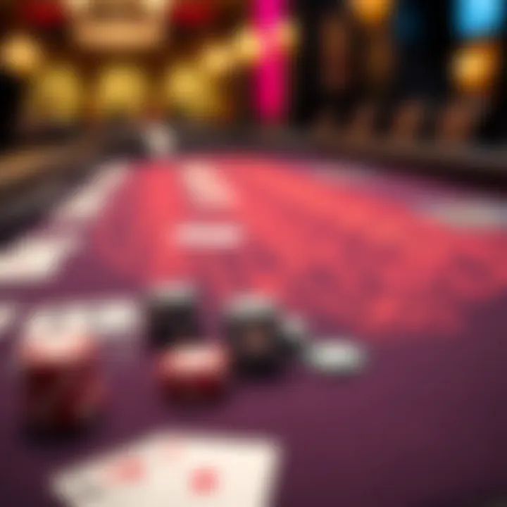 Royal Reels Baccarat digital table showing cards and betting chips