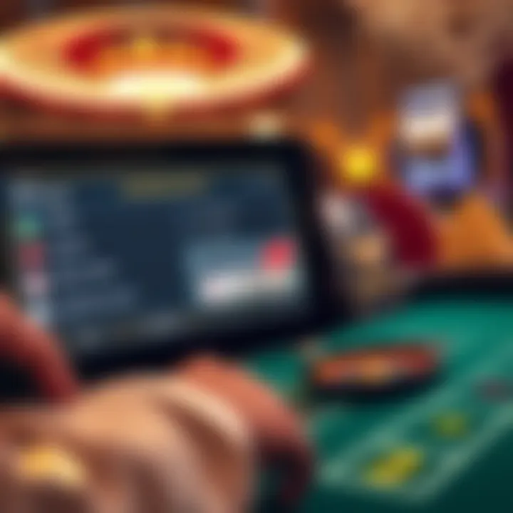 Player placing strategic bets on Royal Reels Baccarat interface with highlighted options