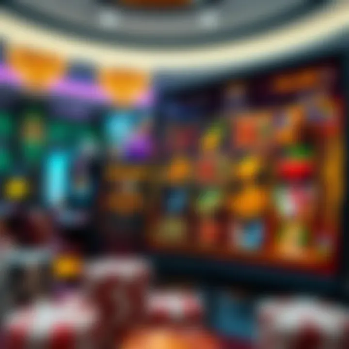 User interface highlighting unique game features and interactive gameplay elements