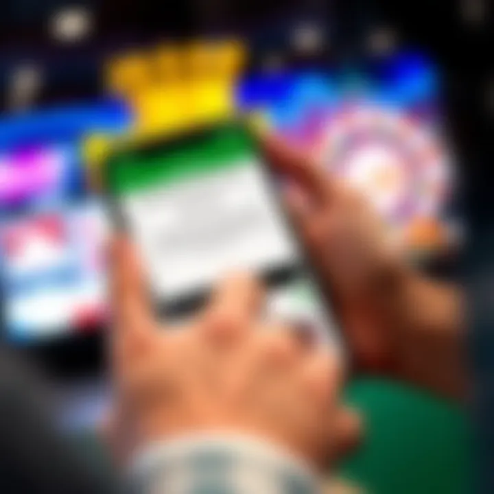 Illustration of wagering requirements and bonus claim steps on a mobile device