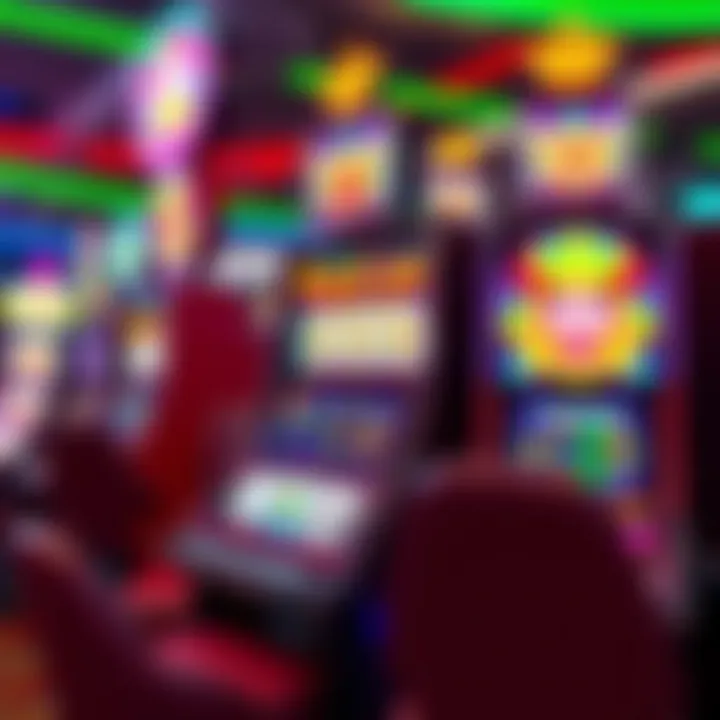 Colorful casino slot machine with glowing symbols and a jackpot display