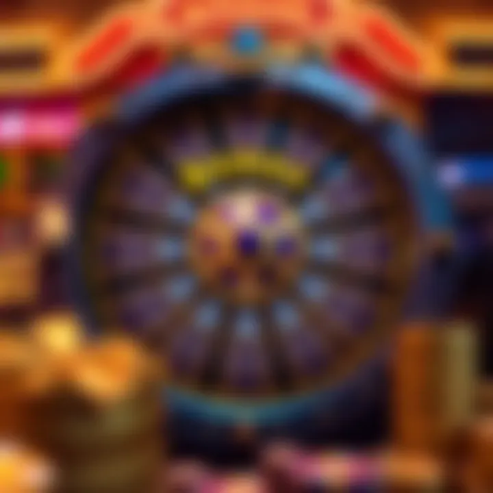 Bonus feature wheel highlighting special rewards and multipliers in Royal Reels game