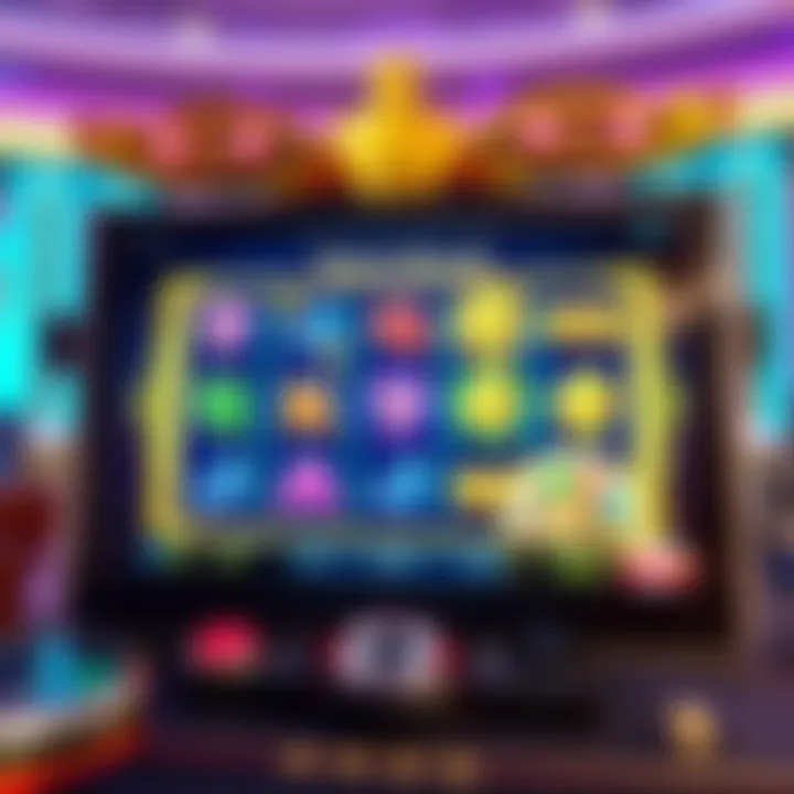 Screen showing bonus round features and rewards in an online slot game