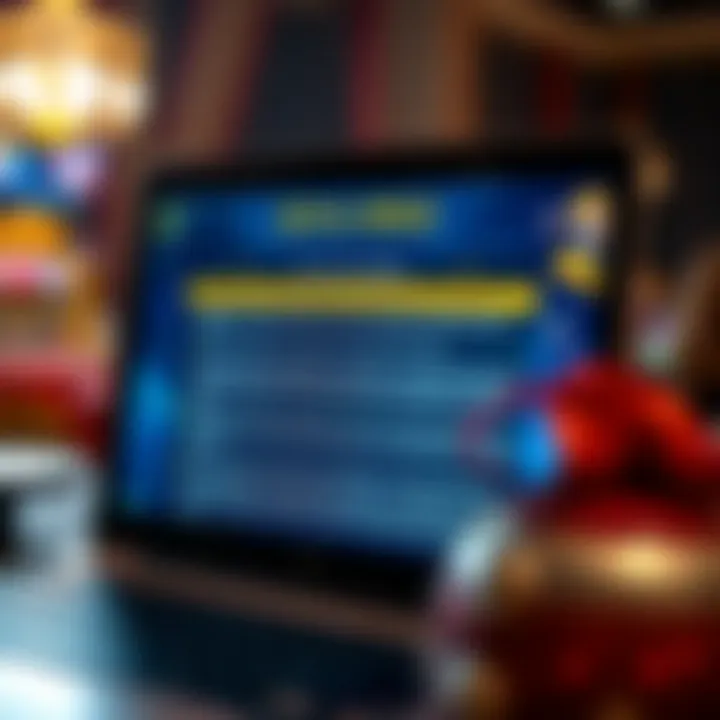 Illustration of online casino screen highlighting bonus terms and conditions for Royal Reels