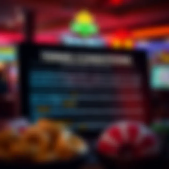 Terms and Conditions for Royal Reels Casino Bonus Offer Digital interface displaying terms and conditions for a casino bonus offer