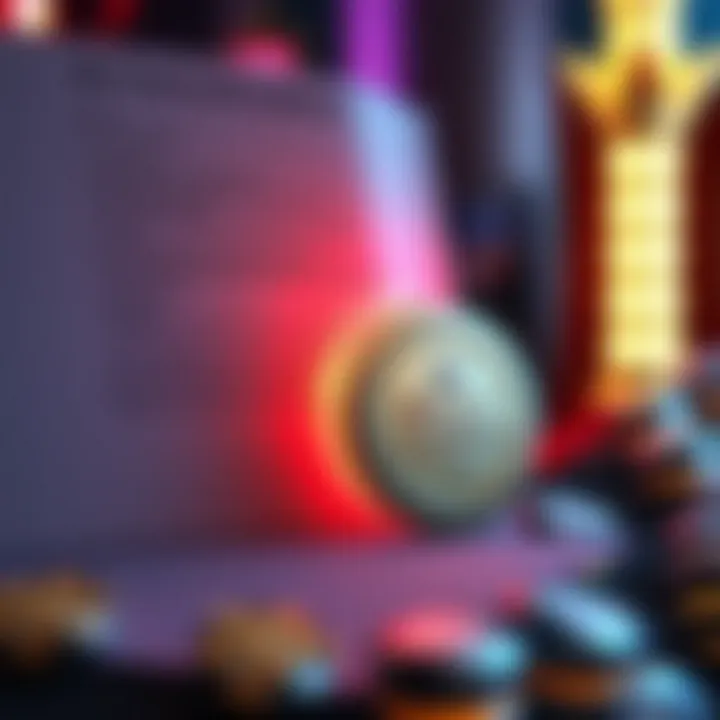 Checklist of terms and conditions alongside a glowing casino token highlighting important bonus rules