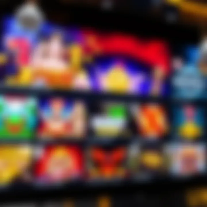 Diverse Game Selection Available at Royal Reels 8 Casino for Australians Variety of casino games displayed on a digital platform highlighting slots, table games, and live dealer options