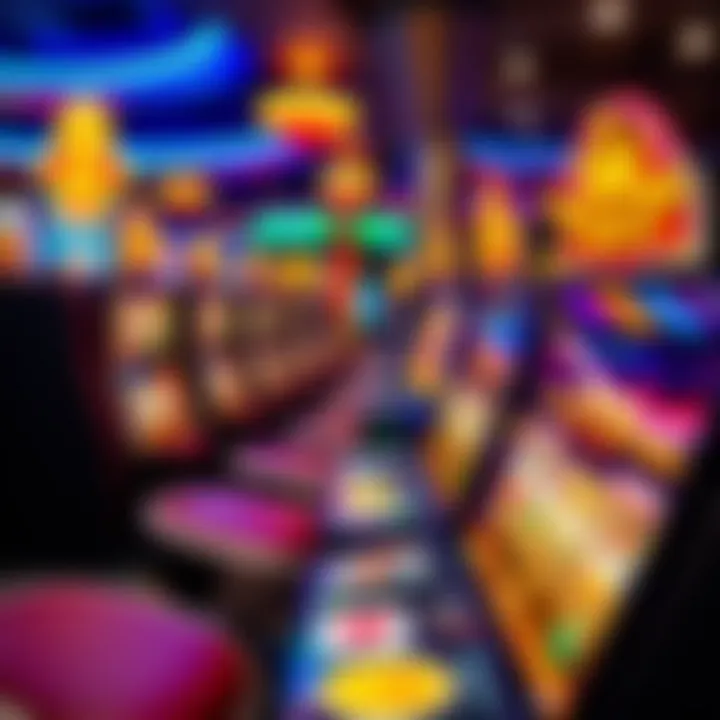 Diverse Casino Games at Royal Reels 5 Colorful online casino game selection with spinning reels and vibrant symbols