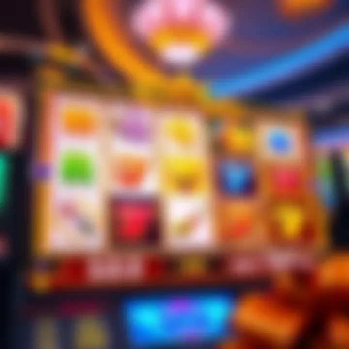 Colorful reels displaying various classic casino symbols on Royal Reels slot interface