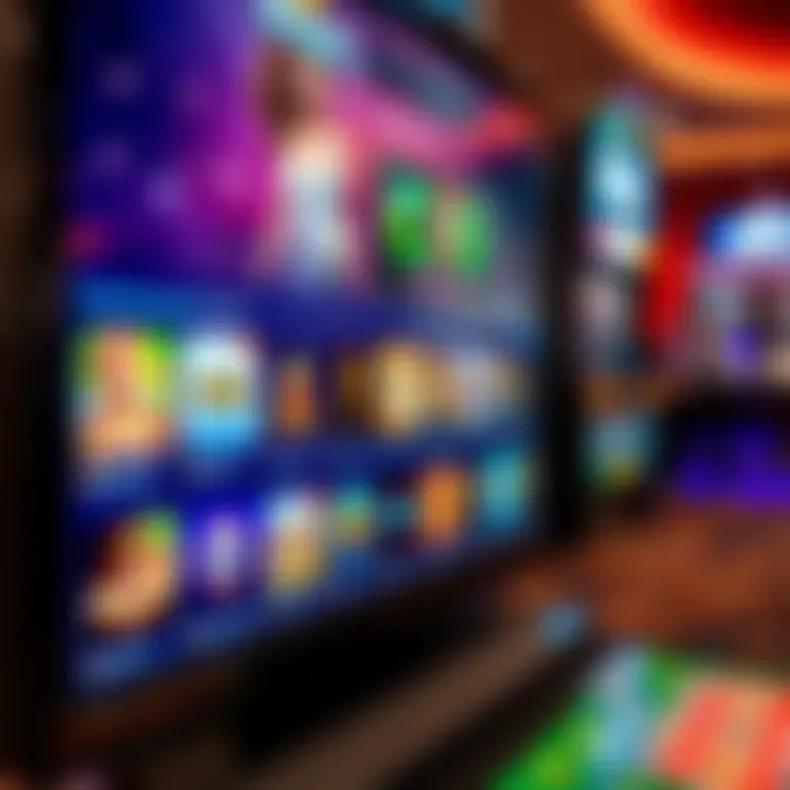 Exploring Games and Payment Methods at Royal Reels Display of popular casino games and payment options on digital interface