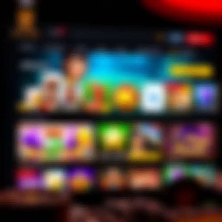 User-friendly casino interface showcasing diverse slot games and live dealer options