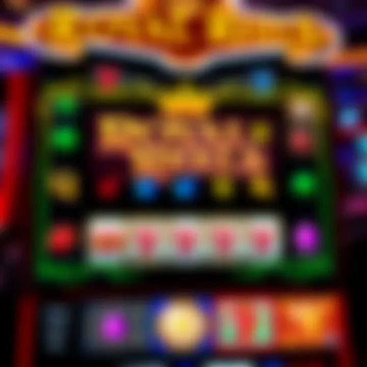 Colorful online casino slot games interface with various reels and symbols