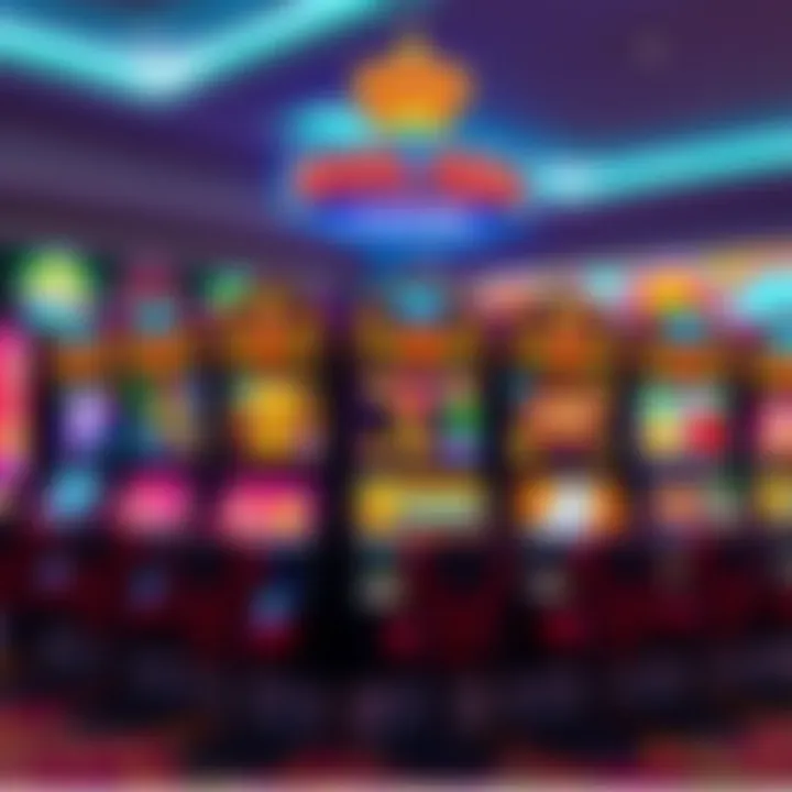 Colorful online casino slot machine with vibrant reels and symbols