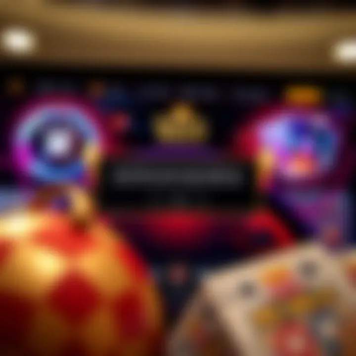 Online casino interface showing error message indicating connectivity issues
