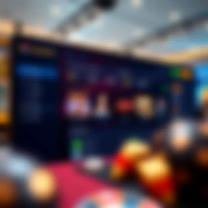 Dashboard view of Royal Reels platform showing navigation menu and account settings options