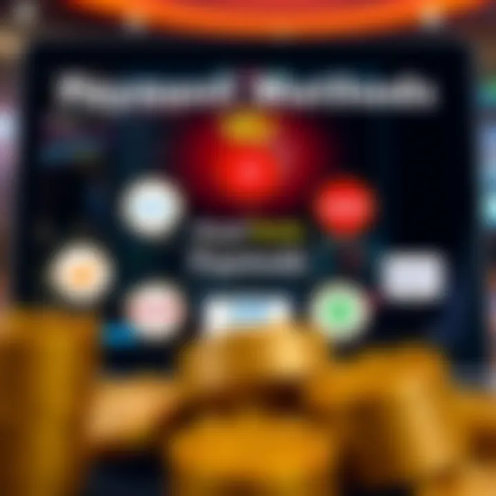 Graphic depicting various digital payment methods accepted by Royal Reels