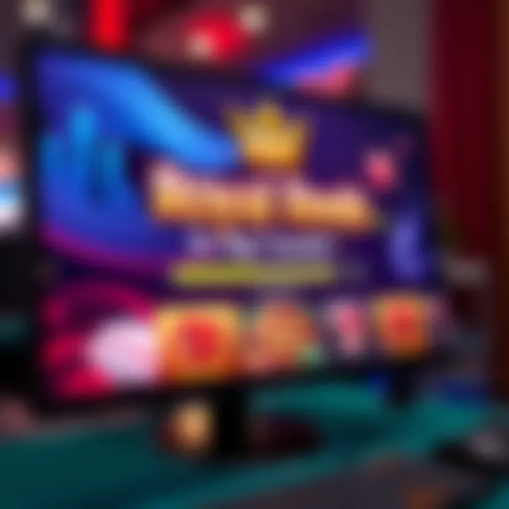 Download progress bar on a computer screen with Royal Reels game graphics