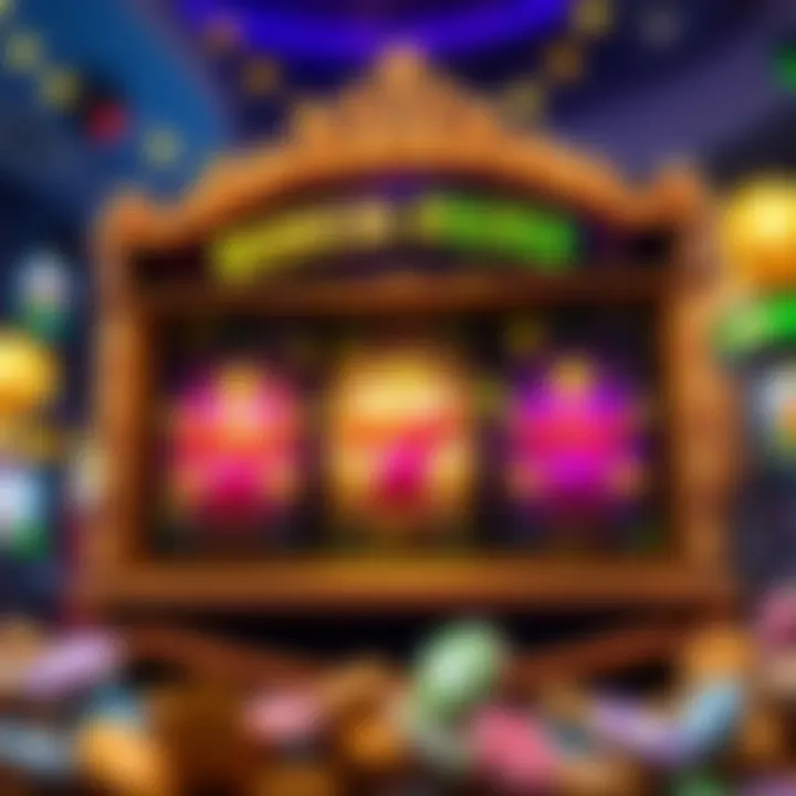 Bonus round feature with sparkling rewards and animated slot symbols