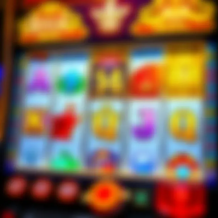 Royal Reels Engaging Slot Game Visual Colorful casino slot machine reels displaying various royal symbols and icons