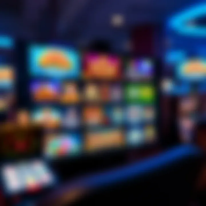 Selecting Games to Maximize Royal Reels Bonus Benefits Variety of online casino slot games displayed on a digital screen highlighting game options