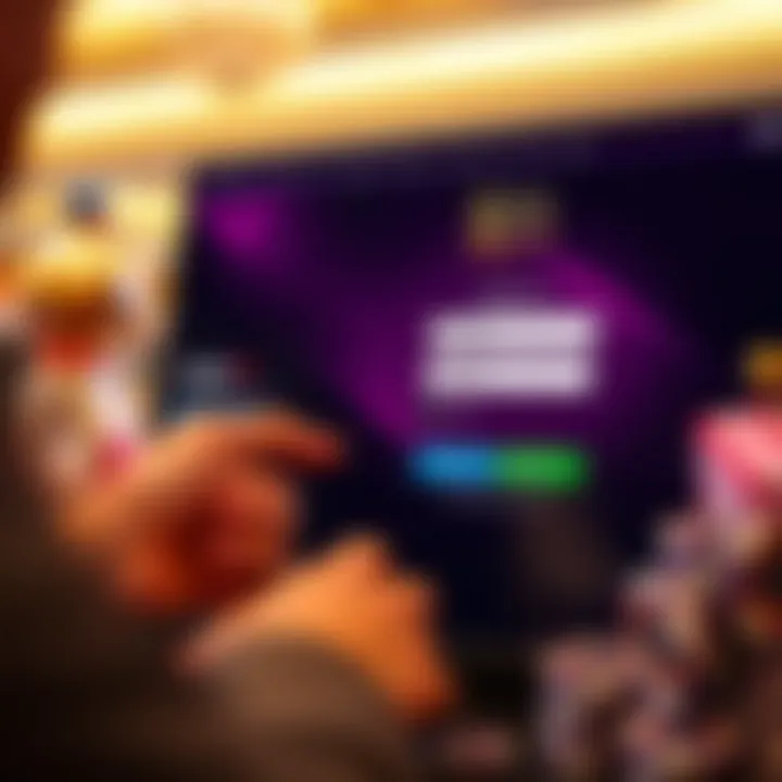 User entering login details on Royal Reels casino platform