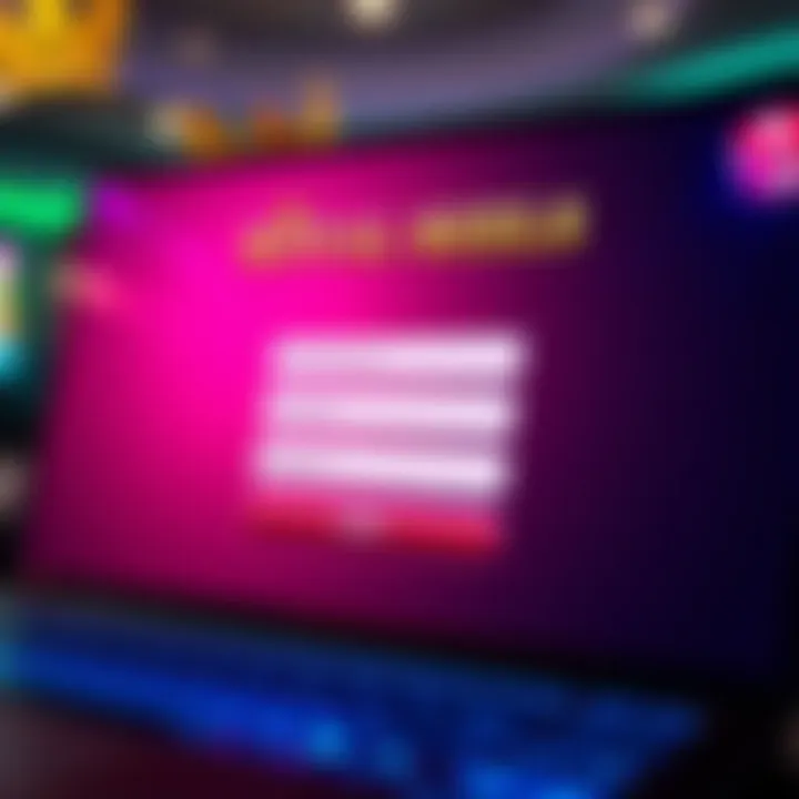 Login screen of Royal Reels online gaming platform showing username and password fields