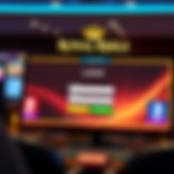Accessing Royal Reels Login and No Deposit Bonus Interface of Royal Reels casino displaying login screen and no deposit bonus notification