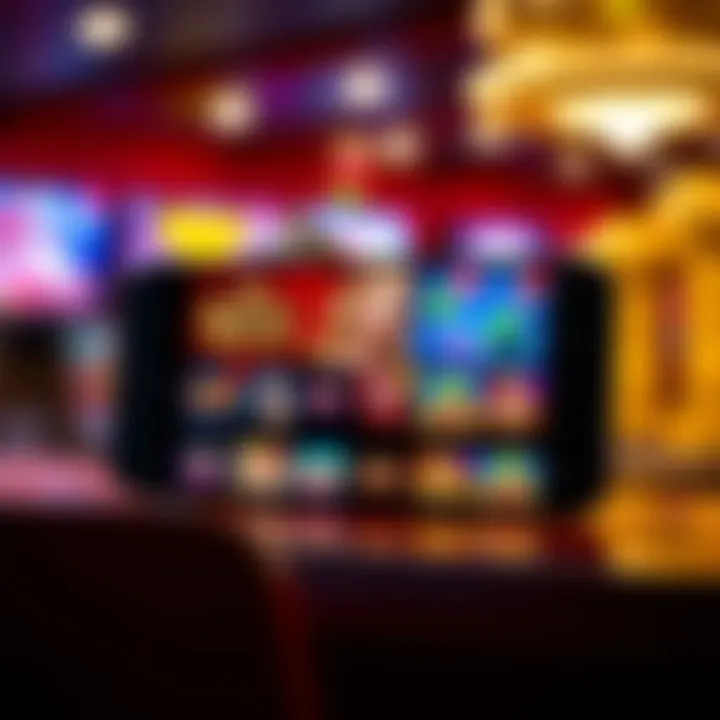 Mobile phone displaying Royal Reels Casino with various slot games and user-friendly interface