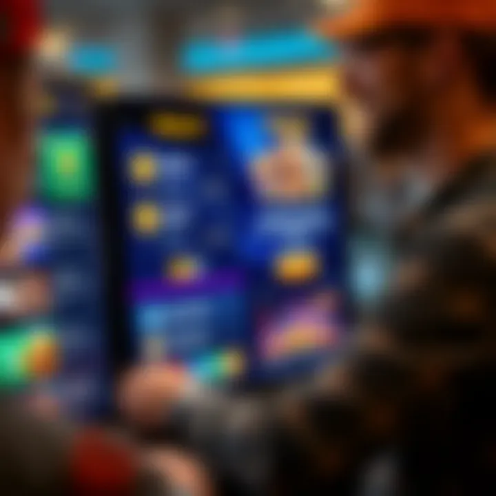 Secure Interface and Customer Support Features of Royal Reels 9 User navigating a secure and intuitive online casino interface with payment and support options