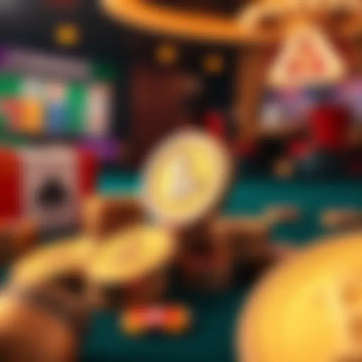 Illustration of bonus coins and promotional offers symbolizing no deposit bonuses