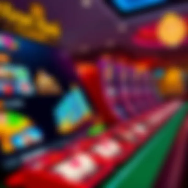 Variety of Pokies and Table Games Available at Royal Reels 6 Colorful online casino interface with various pokies and table game icons displayed